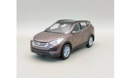 Hyundai Santa Fe (коричневый) Игрушка Welly М.0932, масштабная модель, scale35