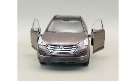 Hyundai Santa Fe (коричневый) Игрушка Welly М.0932, масштабная модель, scale35