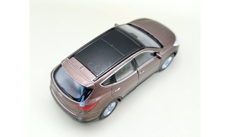 Hyundai Santa Fe (коричневый) Игрушка Welly М.0932, масштабная модель, scale35