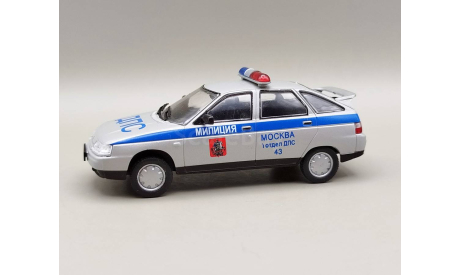 ВАЗ-2112 ЛАДА-112 ППС Милиция (серебристый) DeAgostini  М.0961, масштабная модель, scale43