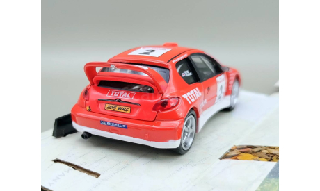 Peugeot-206 WRC (красный) Пежо Cararama М.1018, масштабная модель, Bauer/Cararama/Hongwell, scale43