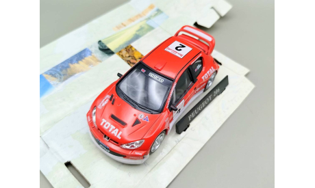 Peugeot-206 WRC (красный) Пежо Cararama М.1018, масштабная модель, Bauer/Cararama/Hongwell, scale43