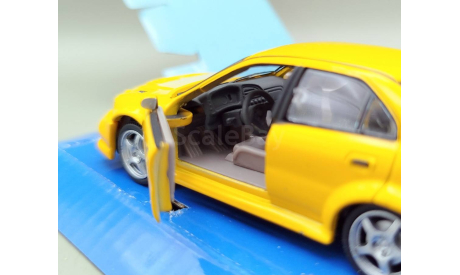 Mitsubishi Lancer Evolution VI (жёлтый) Митсубиси Cararama М.1022, масштабная модель, Bauer/Cararama/Hongwell, scale43