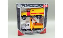 ЗИЛ-4331 2 штуки (серый/жёлтый) Модель-Игрушка Cararama М.1079, масштабная модель, Bauer/Cararama/Hongwell, scale64