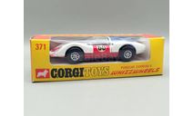 Porsche Carrera 6 Whizzwheels #371 (белый/красный) Corgi Toys М.1186, масштабная модель, scale43