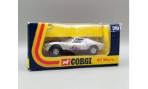 Lamborghini P400 GT Miura #319 (серебристый) Corgi Toys М.1192, масштабная модель, scale43