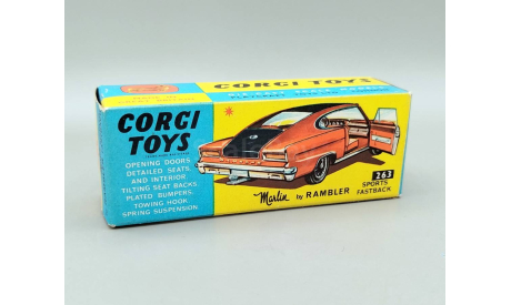 Коробка Corgi Toys #263 Marlin Rambler Sports Fastback М.1219, масштабная модель, scale0