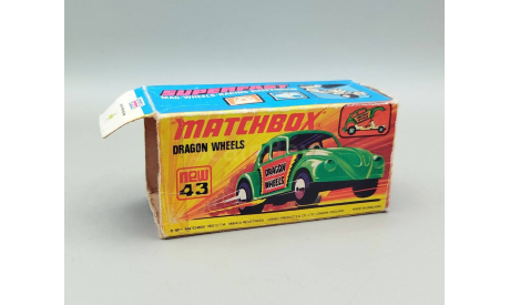 Коробка Matchbox Superfast No. 43 Dragon Wheels Volkswagen Beetle М.1225, масштабная модель, scale64