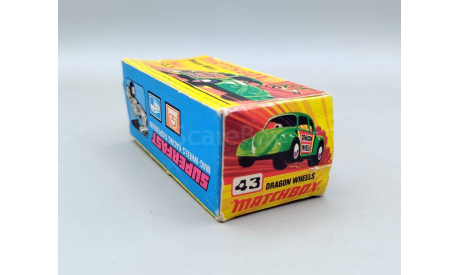 Коробка Matchbox Superfast No. 43 Dragon Wheels Volkswagen Beetle М.1225, масштабная модель, scale64
