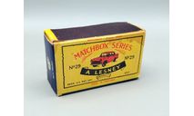 Коробка Matchbox Lesney No. 29 Austin A55 Cambridge М.1228, масштабная модель, scale64