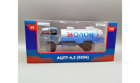 МАЗ-5334 АЦПТ-6,2(5334) цистерна ’Молоко’ (синий/белый) Modimio М.1258, масштабная модель, scale43