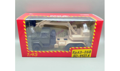 КрАЗ-260 экскаватор ЭО-4421А (зелёный/бежевый) Наш Автопром  М.1283, масштабная модель, scale43