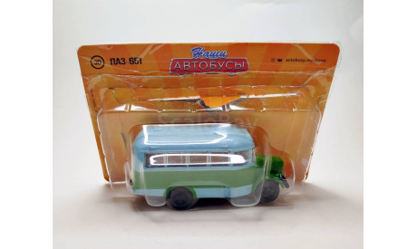 Автобус ПАЗ-651 (голубой/зелёный) Modimio М.1312, масштабная модель, scale43