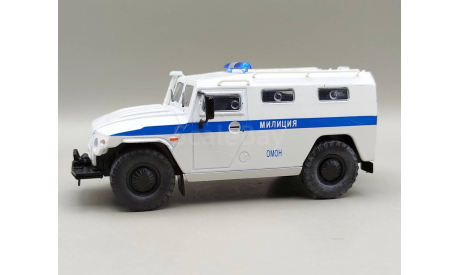 Горький-2330 ’Тигр’ ОМОН / Милиция (белый) DeAgostini  М.1403, масштабная модель, scale43, ГАЗ