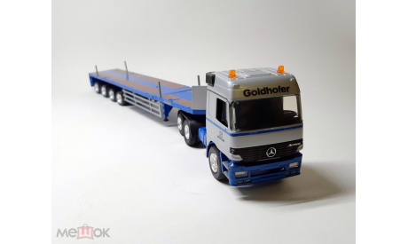 1:50 Mercedes-Benz Actros Goldhofer (синий/серебристый) Мерседес Conrad  Б.3522, масштабная модель, scale50