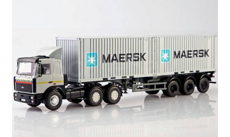 МАЗ-6422 тягач с полуприцепом-контейнеровозом ’Maersk’, масштабная модель, 1:43, 1/43, Start Scale Models (SSM)