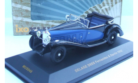 1:43 Delage D8SS Fernandez Darrin 1932 IXO, масштабная модель, BMW, IXO Museum (серия MUS), scale43