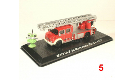 1:72 пожарная машина METZ DLK 30 Mercedes Benz L1519, масштабная модель, Mercedes-Benz, Altaya, scale72