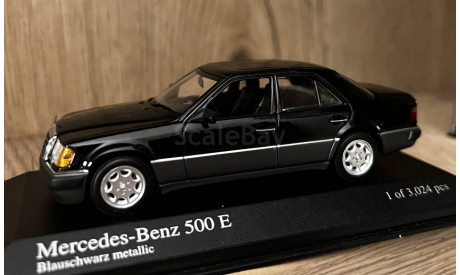 С 1 рубля, без резервной цены! Mercedes-Benz 500E W124 Minichamps Blauswartz, масштабная модель, scale43