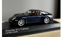 С 1 рубля, без резервной цены! Porsche 911 Carerra 997 Lapisblau Minichamps, масштабная модель, scale43