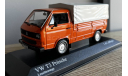 С 1 рубля, без резервной цены! Volkswagen T3 Pritsche Leuchtorange Minichamps, масштабная модель, scale43