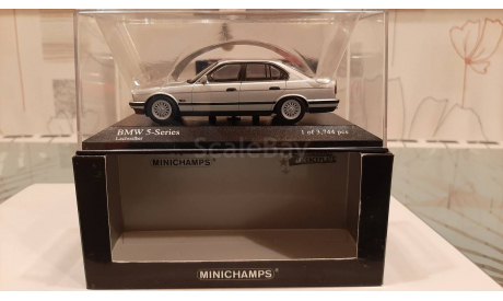 BMW 5er e34 535i Silber blue, масштабная модель, Minichamps, scale43