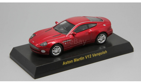 Aston Martin V12 Vanquish красный Kyosho 1/64, масштабная модель, scale64