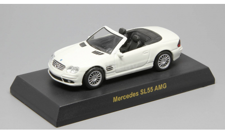 Mercedes Benz SL55 AMG White Kyosho 1/64, масштабная модель, scale64, Mercedes-Benz