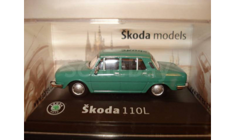 SKODA 110 L - 1969 зеленая Abrex 1/72, масштабная модель, Škoda, scale72