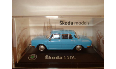 SKODA 110 L - 1969 голубая Abrex 1/72, масштабная модель, Škoda, scale72