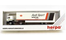 Модель грузовика ’MAN’ с прицепом Audi Sport Herpa 859192, масштабная модель, scale87