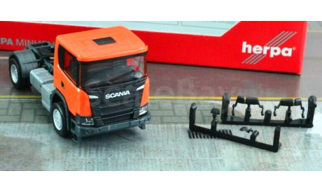 Herpa 309776 SCANIA CG 17 Tractor Unit Truck Orange 1:87 HO Scale, масштабная модель, scale87