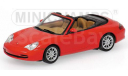 Minichamps PORSCHE 911 CABRIOLET - 2001 - RED L.E. 1440 pcs., масштабная модель, scale43