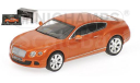 Minichamps BENTLEY CONTINENTAL GT - 2011 - ORANGE METALLIC L.E. 1008 pcs., масштабная модель, scale43