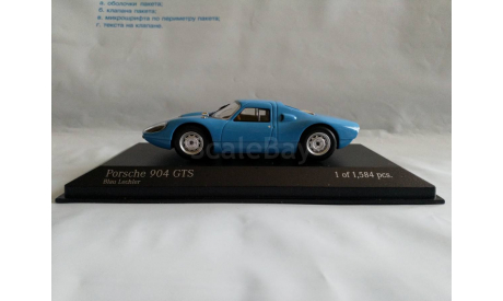 Minichamps PORSCHE 904 GTS - 1964 - BLUE L.E. 1584 pcs., масштабная модель, 1:43, 1/43