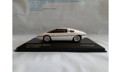 Minichamps LAMBORGHINI BRAVO - 1974 - WHITE METALLIC L.E. 4416 pcs., масштабная модель, 1:43, 1/43