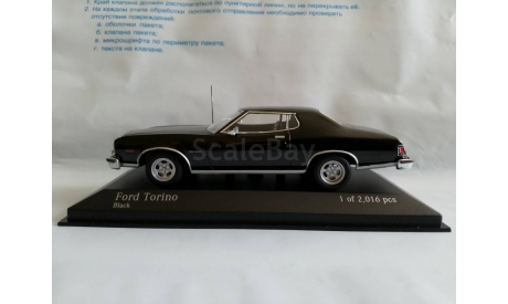 Minichamps FORD TORINO GT - 1975 - BLACK L.E. 2016 pcs., масштабная модель, scale43