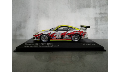 Minichamps PORSCHE 911 GT3 RSR - BERGMEISTER/LONG/BERNHARD - PETERSEN/WHITE LIGHTNING RACING - 24H LE MANS 2005 L.E. 2016 pcs., масштабная модель, scale43