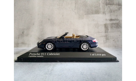 Minichamps PORSCHE 911 CABRIOLET - 2001 - BLUE METALLIC L.E. 2016 pcs., масштабная модель, scale43