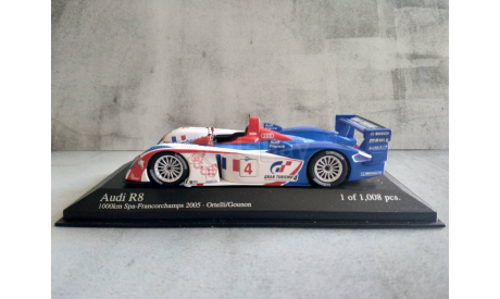 Minichamps AUDI R8 - ORTELLI/GOUNON - TEAM ORECA - 1000KM SPA 2005 L.E. 1008 pcs., масштабная модель, scale43