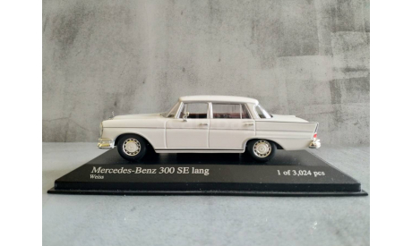 Minichamps  MERCEDES-BENZ 300 SE LANG (W112) - 1965 - WHITE L.E. 3024 pcs., масштабная модель, scale43