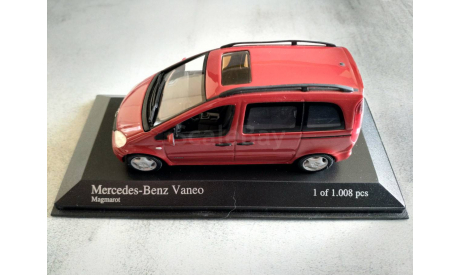 Minichamps MERCEDES-BENZ VANEO (W414) - 2001 - RED L.E. 1008 pcs., масштабная модель, scale43
