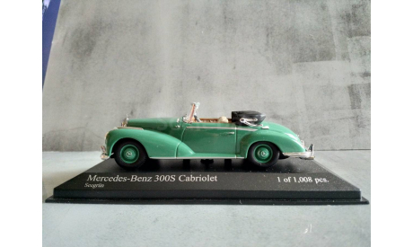 Minichamps MERCEDES-BENZ 300S CABRIOLET (W188) - 1954 - GREEN L.E. 1008 pcs., масштабная модель, scale43