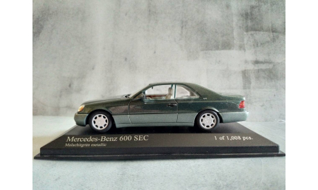 Minichamps MERCEDES-BENZ 600 SEC COUPE (C140) - 1992 - GREEN METALLIC L.E. 1008 pcs., масштабная модель, 1:43, 1/43