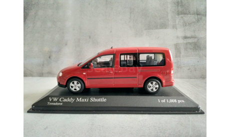 Minichamps VOLKSWAGEN CADDY MAXI SHUTTLE – 2007 – RED L.E. 1008 pcs., масштабная модель, scale43
