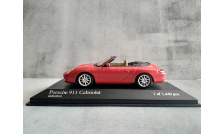 Minichamps PORSCHE 911 CABRIOLET - 2001 - RED L.E. 1440 pcs., масштабная модель, scale43