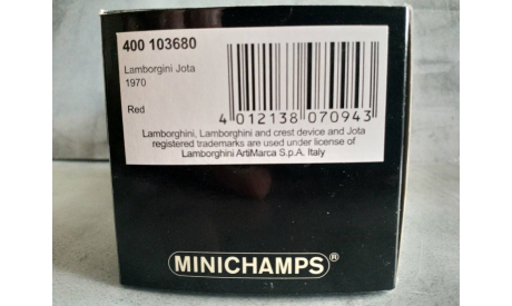 Minichamps LAMBORGHINI JOTA - 1970 - RED L.E. 6960 pcs., масштабная модель, scale43