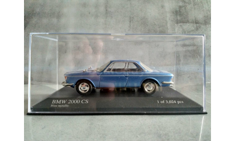 Minichamps BMW 2000 CS COUPE - 1967 - LIGHT BLUE METALLIC L.E. 3024 pcs., масштабная модель, scale43