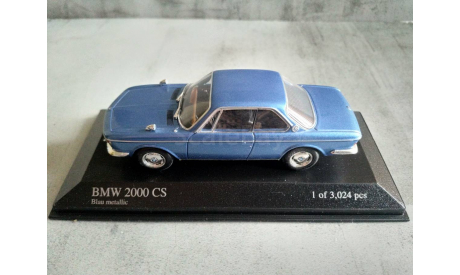 Minichamps BMW 2000 CS COUPE - 1967 - LIGHT BLUE METALLIC L.E. 3024 pcs., масштабная модель, scale43