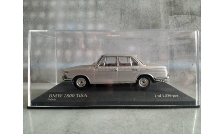 Minichamps BMW 1800 TISA - 1965 - SILVER L.E. 1536 pcs., масштабная модель, scale43